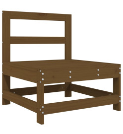 Salon de jardin 5 pcs marron miel bois de pin massif