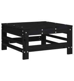 Salon de jardin 8 pcs Noir Bois de pin massif