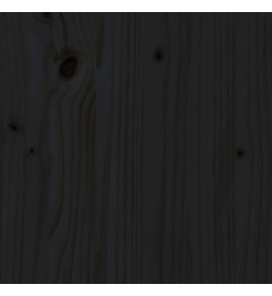 Salon de jardin 8 pcs Noir Bois de pin massif