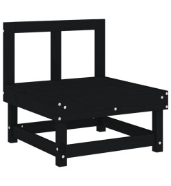 Salon de jardin 8 pcs Noir Bois de pin massif