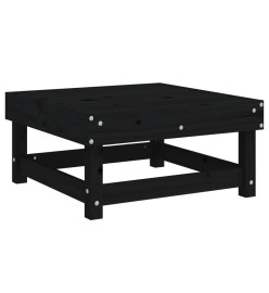 Salon de jardin 8 pcs Noir Bois de pin massif