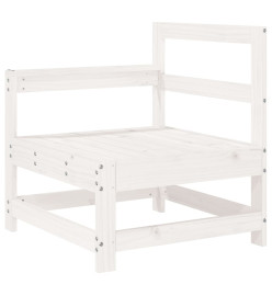 Salon de jardin 3 pcs blanc bois massif de pin