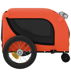 Remorque de vélo pour animaux de compagnie orange et noir