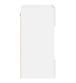 Meubles TV muraux avec lumières LED 2 pcs blanc 40x30x60,5 cm