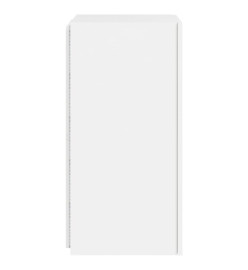 Meubles TV muraux avec lumières LED 2 pcs blanc 30,5x35x70 cm