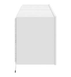 Meubles TV muraux avec lumières LED 2 pcs blanc 60x35x41 cm