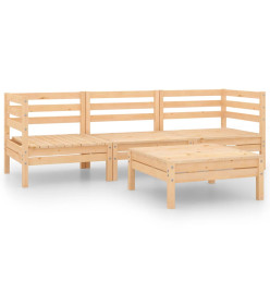Salon de jardin 4 pcs Bois de pin massif