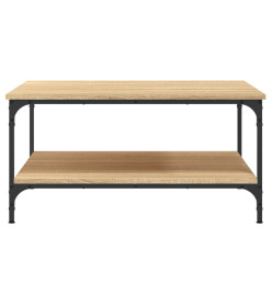 Table basse chêne sonoma 80x80x40 cm bois d'ingénierie