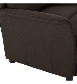 Fauteuil inclinable électrique Marron foncé Tissu