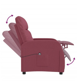 Fauteuil inclinable électrique Rouge bordeaux Tissu