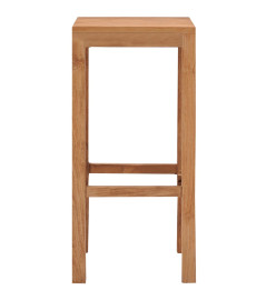 Tabourets de bar lot de 2 bois de teck massif