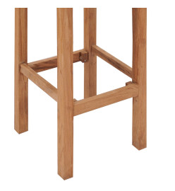 Tabourets de bar lot de 2 bois de teck massif