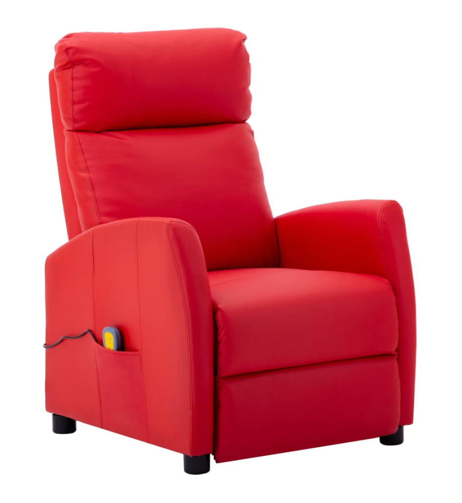 Fauteuil de massage Rouge Similicuir