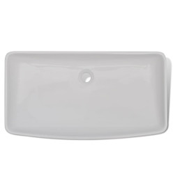 Lavabo et mitigeur Céramique Rectangulaire Blanc