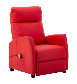 Fauteuil de massage électrique Rouge Similicuir