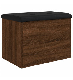 Banc de rangement chêne marron 62x42x45 cm bois d'ingénierie