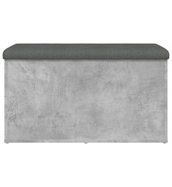 Banc de rangement gris béton 82x42x45 cm bois d'ingénierie