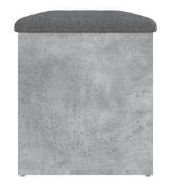 Banc de rangement gris béton 82x42x45 cm bois d'ingénierie