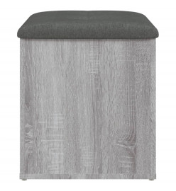 Banc de rangement sonoma gris 42x42x45 cm bois d'ingénierie