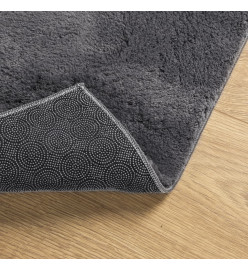 Tapis à poils courts doux et lavable anthracite 160x230 cm