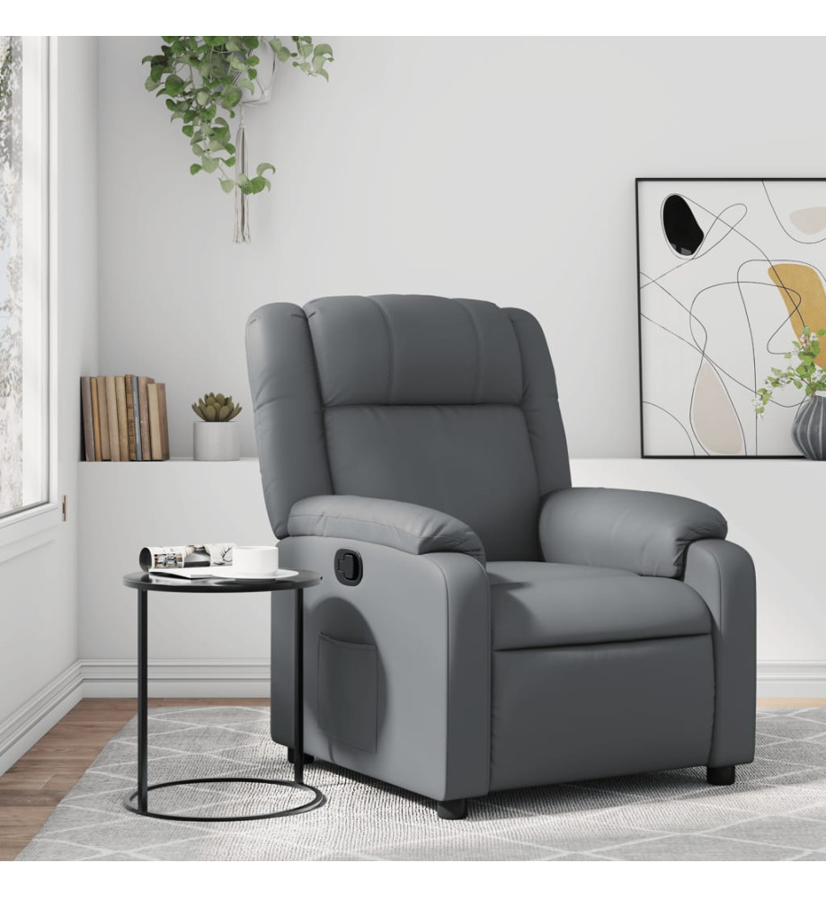 Fauteuil inclinable Gris Similicuir