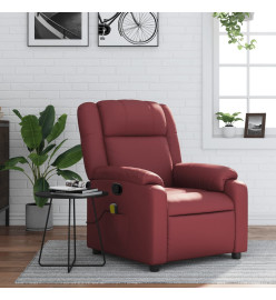 Fauteuil de massage inclinable Rouge bordeaux Similicuir