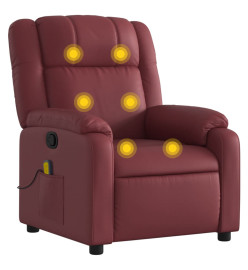 Fauteuil de massage inclinable Rouge bordeaux Similicuir