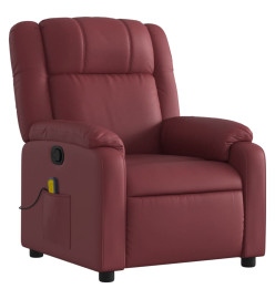 Fauteuil de massage inclinable Rouge bordeaux Similicuir