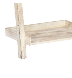 Étagère à échelle Blanc 75x37x205 cm Bois de manguier solide