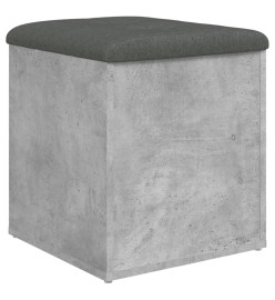 Banc de rangement gris béton 42x42x45 cm bois d'ingénierie