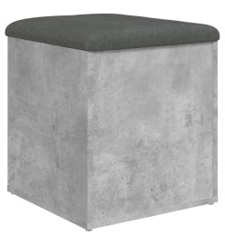 Banc de rangement gris béton 42x42x45 cm bois d'ingénierie