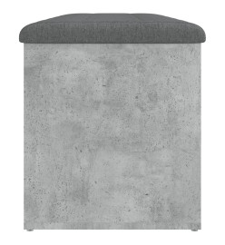 Banc de rangement gris béton 102x42x45 cm bois d'ingénierie