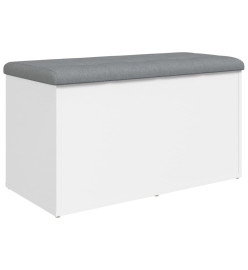 Banc de rangement blanc 82x42x45 cm bois d'ingénierie