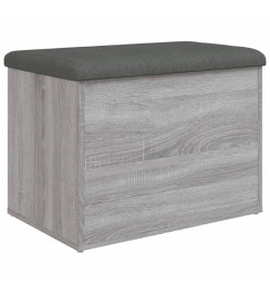 Banc de rangement sonoma gris 62x42x45 cm bois d'ingénierie