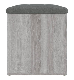 Banc de rangement sonoma gris 62x42x45 cm bois d'ingénierie