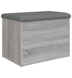 Banc de rangement sonoma gris 62x42x45 cm bois d'ingénierie