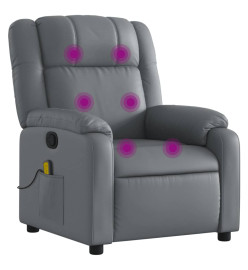 Fauteuil de massage inclinable Gris Similicuir