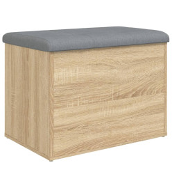 Banc de rangement chêne sonoma 62x42x45 cm bois d'ingénierie