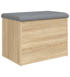 Banc de rangement chêne sonoma 62x42x45 cm bois d'ingénierie