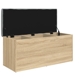 Banc de rangement chêne sonoma 102x42x45 cm bois d'ingénierie