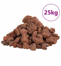 Roches volcaniques 25 kg rouge 1-2 cm