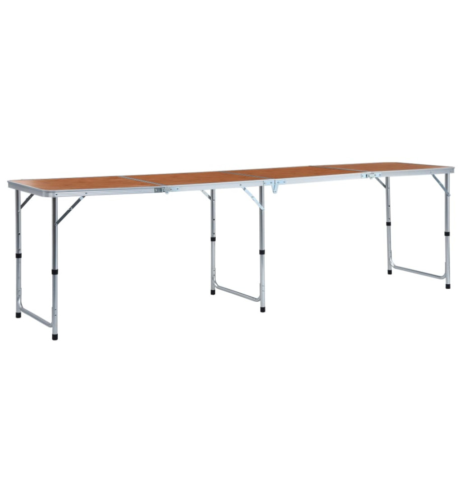 Table pliable de camping Aluminium 240x60 cm