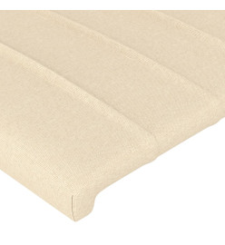 Tête de lit à LED Crème 100x5x78/88 cm Tissu