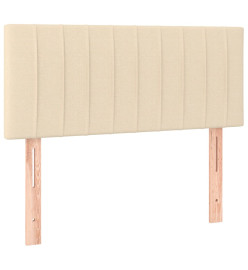 Lit à sommier tapissier avec matelas Crème 120x200 cm Tissu