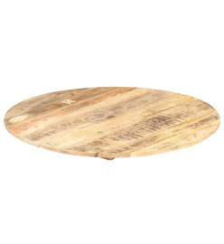 Dessus de table Bois de manguier solide Rond 15-16 mm 40 cm