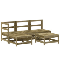 Salon de jardin 5 pcs bois de pin imprégné