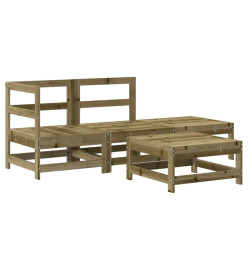 Salon de jardin 4 pcs bois de pin imprégné