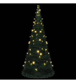 Sapin de Noël artificiel pré-éclairé avec guirlandes vert 210cm