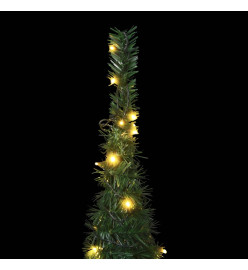 Sapin de Noël artificiel pré-éclairé avec guirlandes vert 210cm