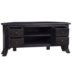 Meuble TV Café noir clair 100x40x45 cm Bois massif d'acajou